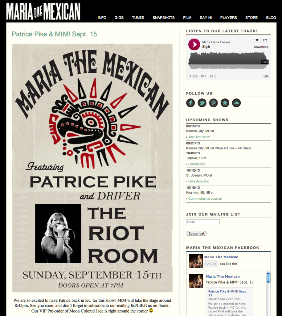 patrice pike maria the mexican